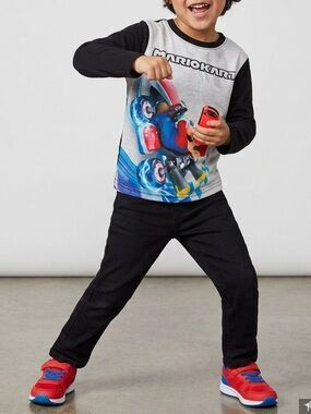 Nintendo Mario Kart Mario Long Sleeve Raglan Shirt - Size 4